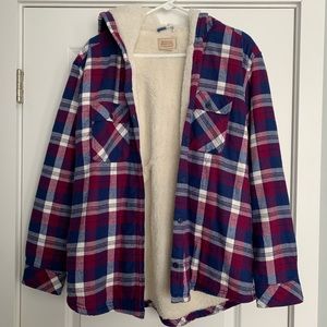 Sherpa Lined Hooded Flannel